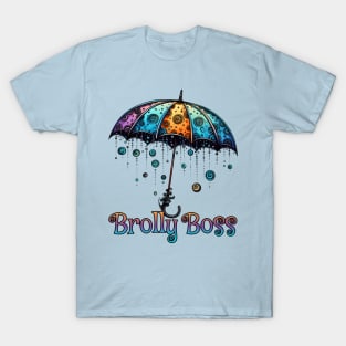 Brolly Boss Colorful Umbrella design T-Shirt